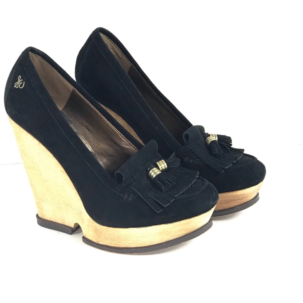Sam Edelman Wesley Wedge 7.5M black suede